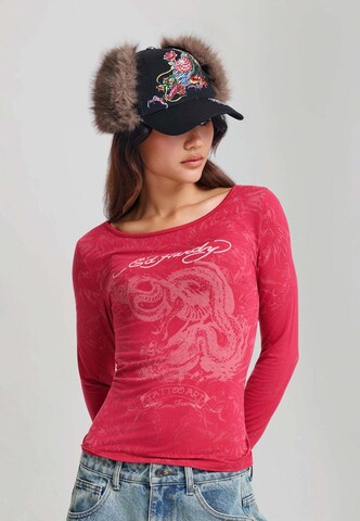 Maglietta di Ed Hardy in rosa: frontale