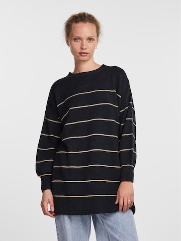 PIECES Sweater 'BEVERLY' in Black: front