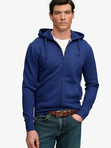 Superdry & Co Sweatjacka 'ESSENTIAL' i blå: framsida