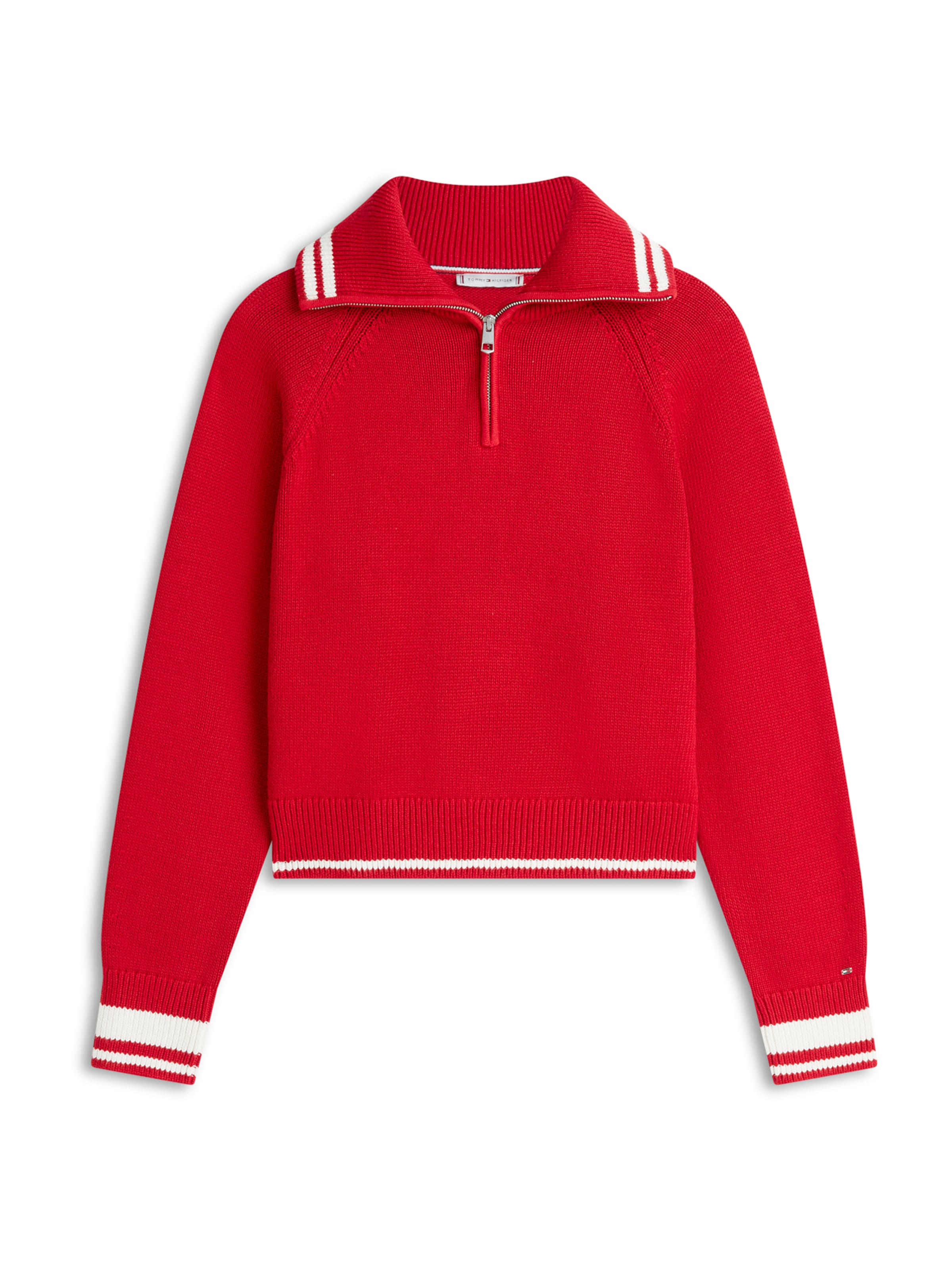 Pull-over 'Varsity' TOMMY HILFIGER en rouge : devant