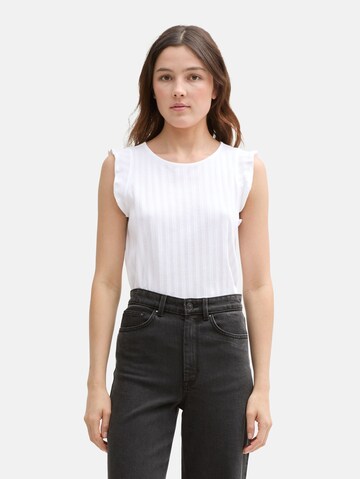 TOM TAILOR DENIM Top in Wit: voorkant