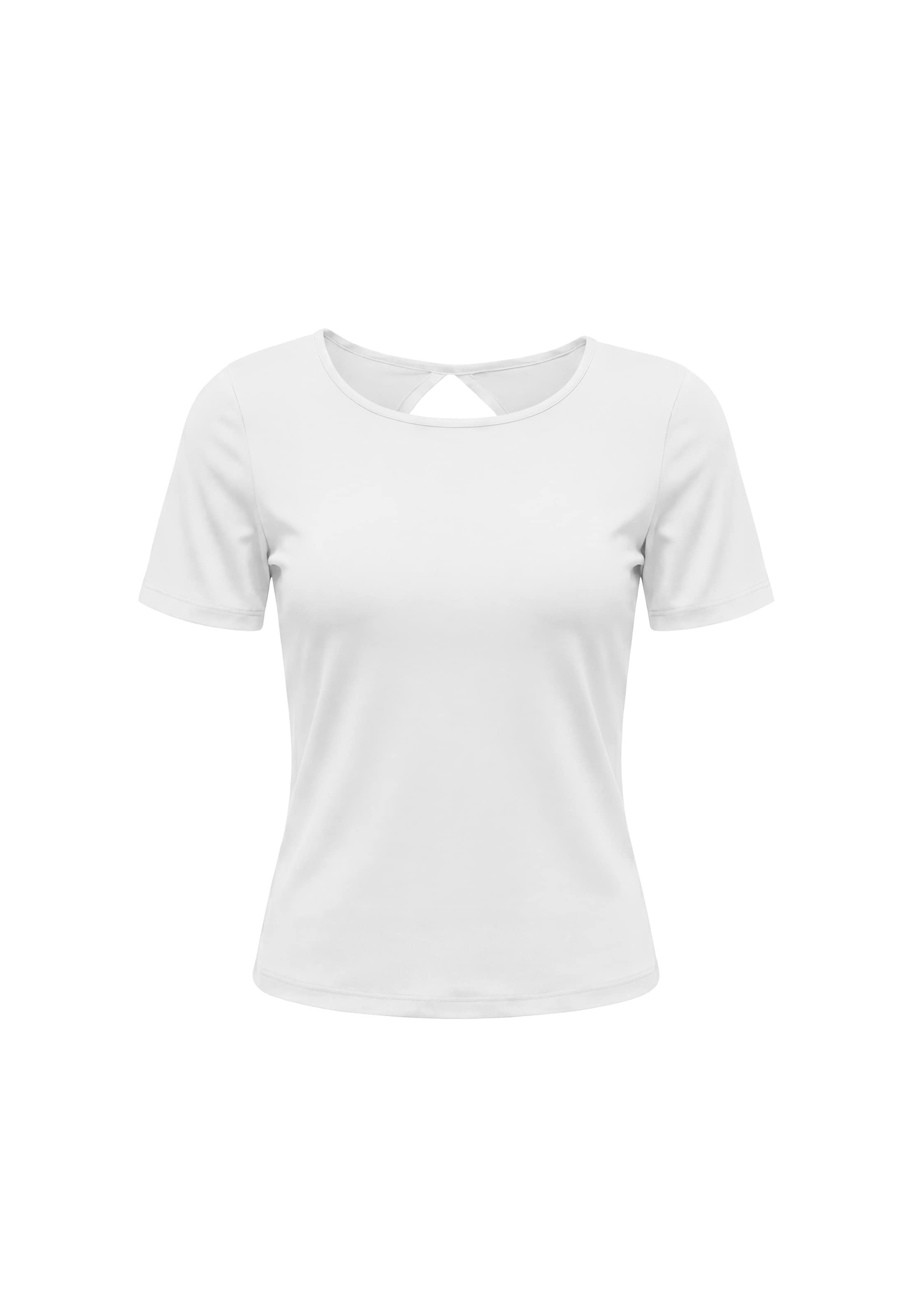 T-shirt usha BLACK LABEL en blanc : devant