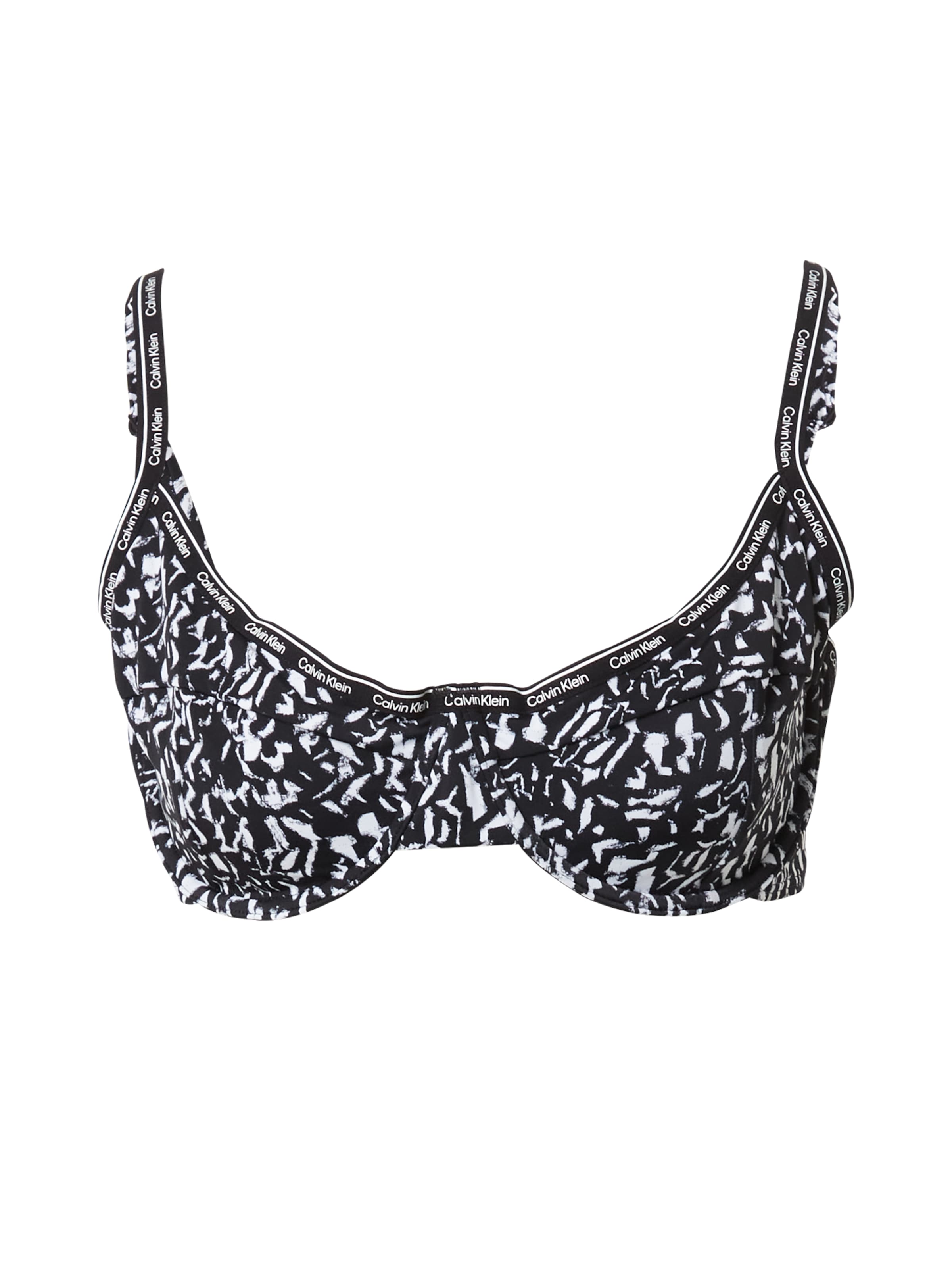 melns Calvin Klein Swimwear Balconette Bikini augšdaļa: no priekšpuses