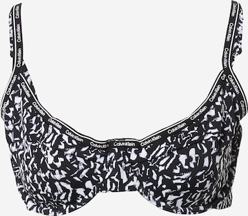 Calvin Klein Swimwear Balconette Bikini Top in Black: front