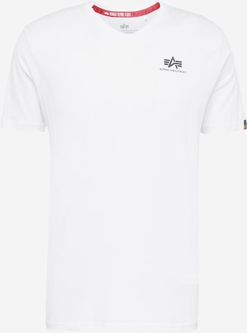 T-Shirt ALPHA INDUSTRIES en blanc : devant