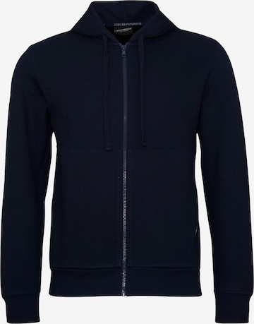 Emporio Armani Zip-Up Hoodie in Blue: front