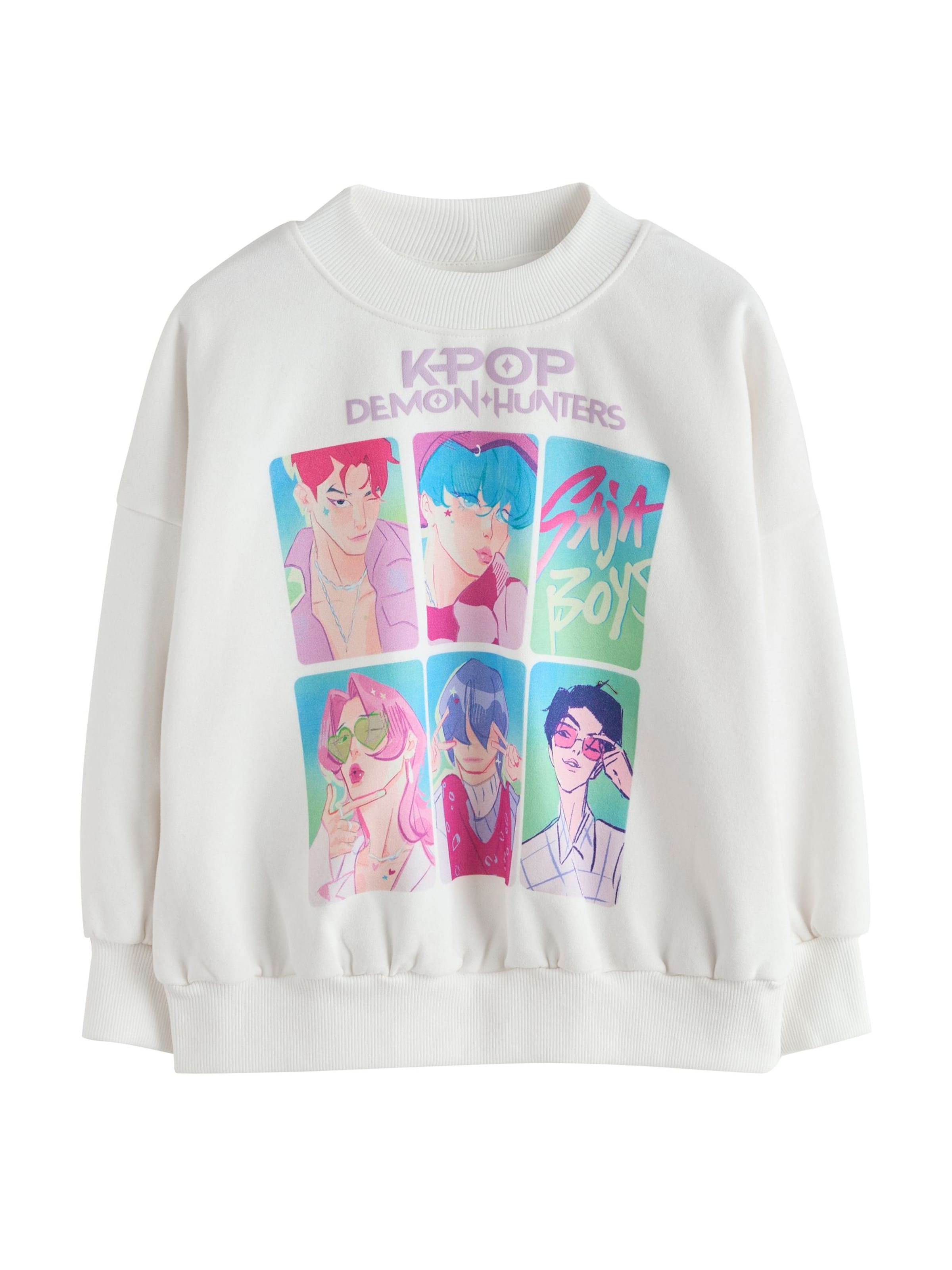 Sweat-shirt 'K-Pop Demon Hunters' Next en beige : devant