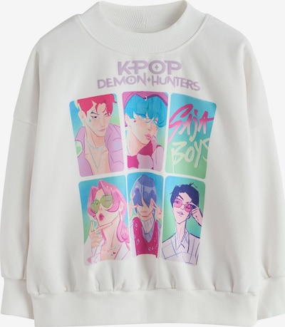 Next Sweater majica 'K-Pop Demon Hunters' veličine 134 u ecru/prljavo bijela / svijetloplava / lavanda / roza, Pregled proizvoda