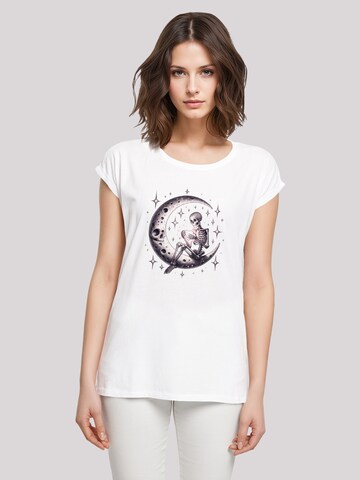 T-shirt 'Gothic Valentinstag Skelett Mond' F4NT4STIC en blanc : devant