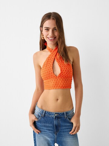 Bershka Top in Oranje: voorkant