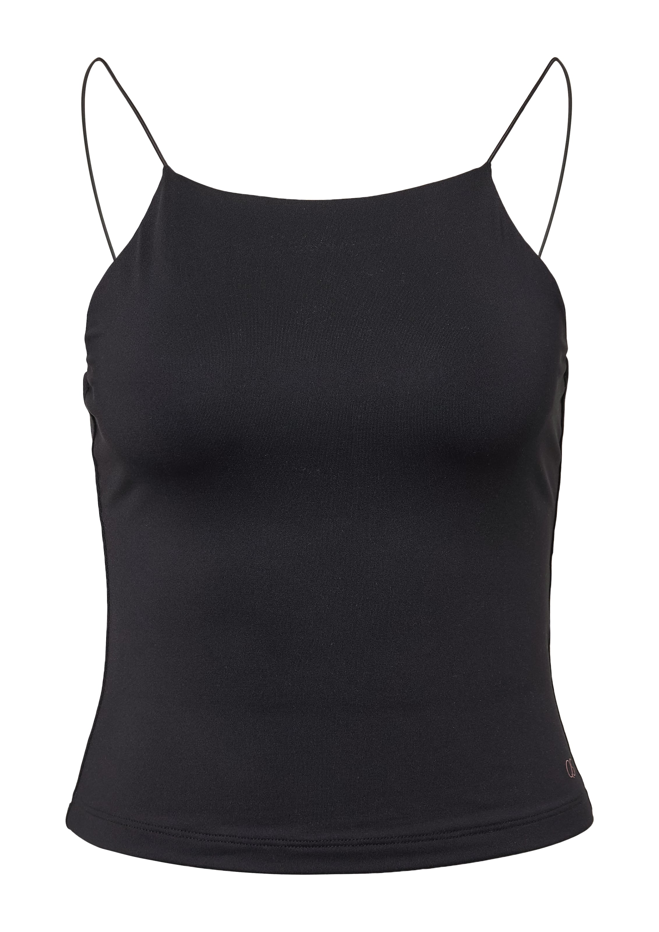 QS Top in Schwarz: Vorderseite