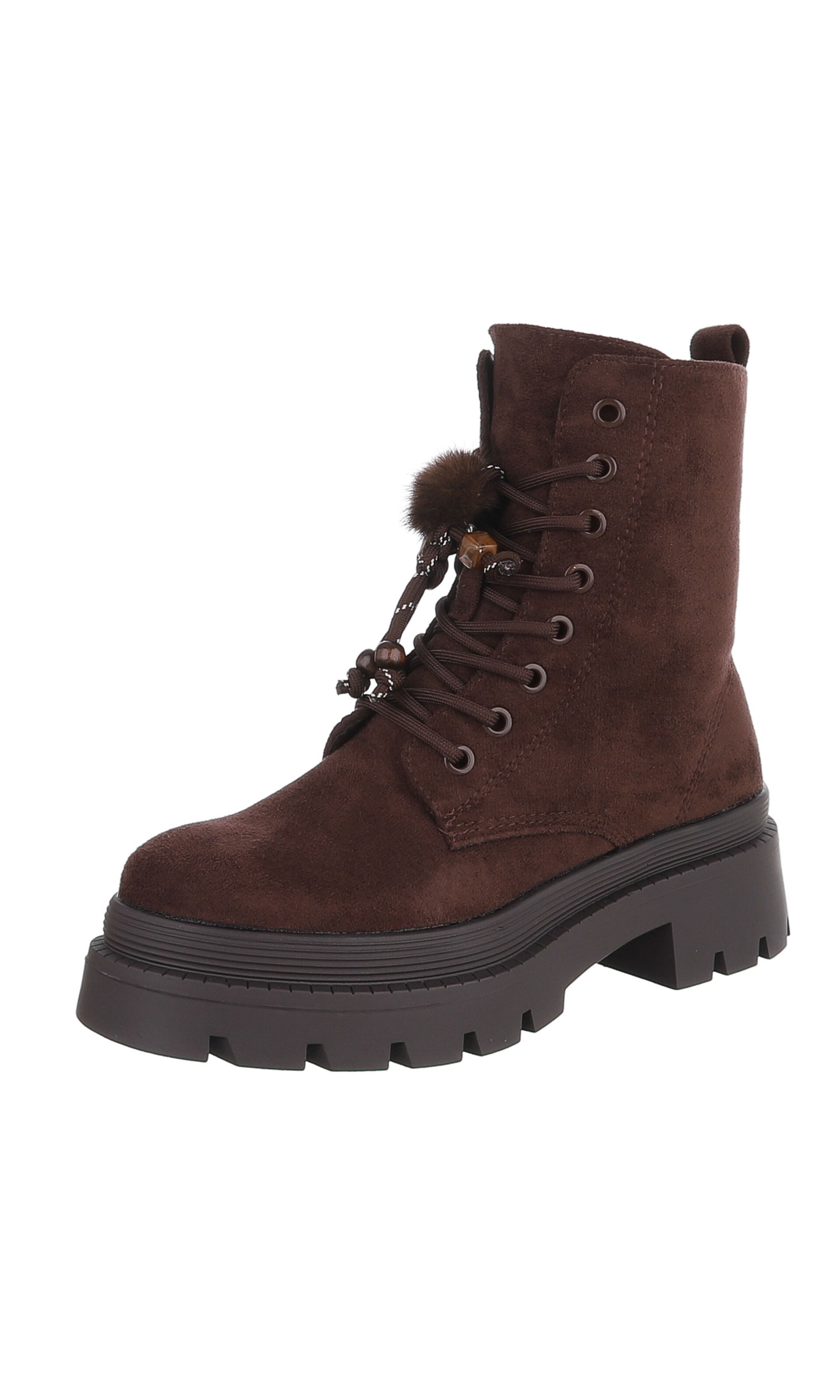 Ital-Design Stiefelette in Braun: Vorderseite
