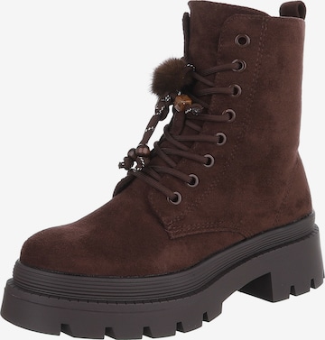 Ital-Design Stiefelette in Braun: Vorderseite