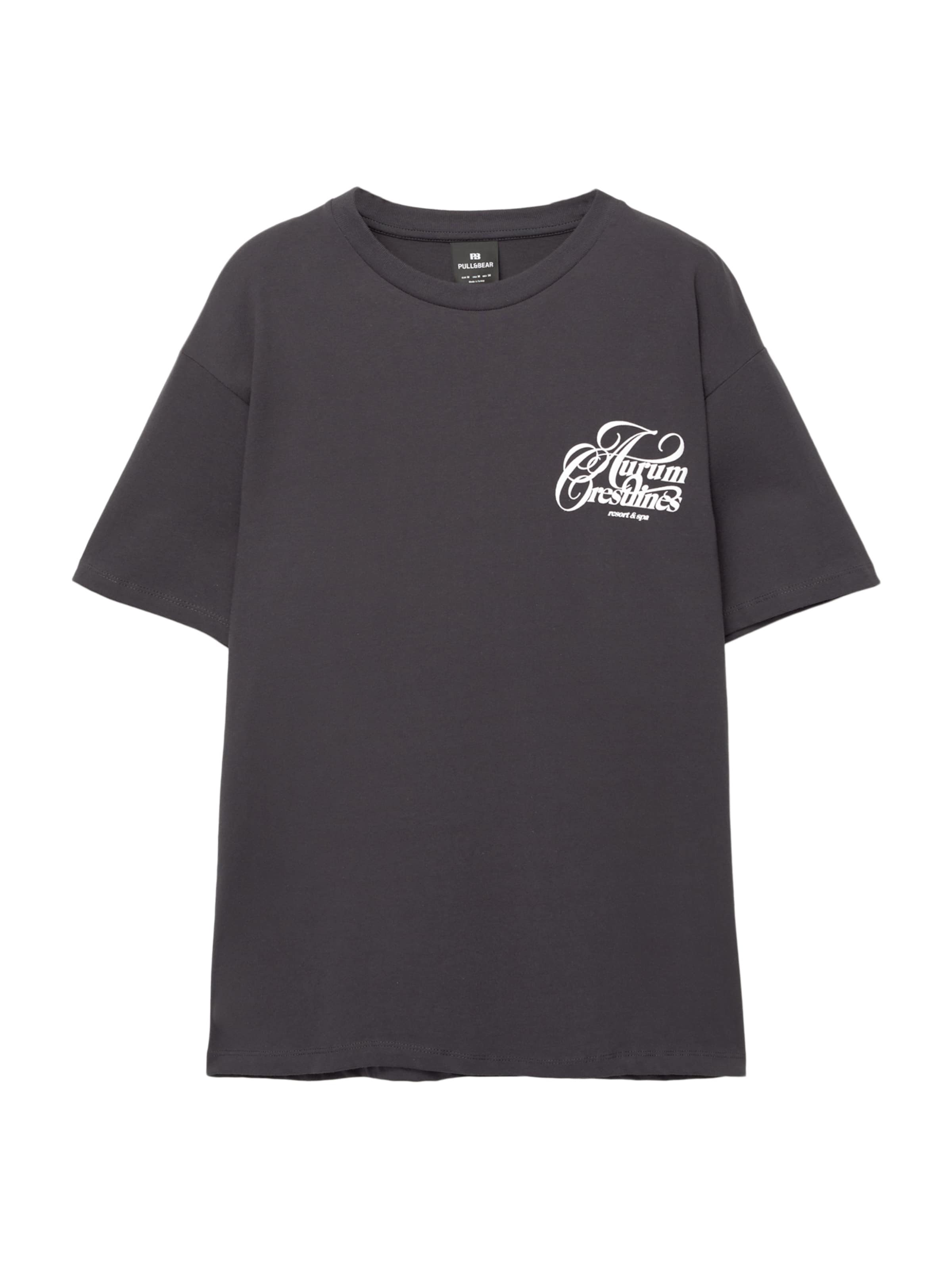 tengerészkék / fehér Pull&Bear Póló 'AURUM CRESTLINES', Termék nézet