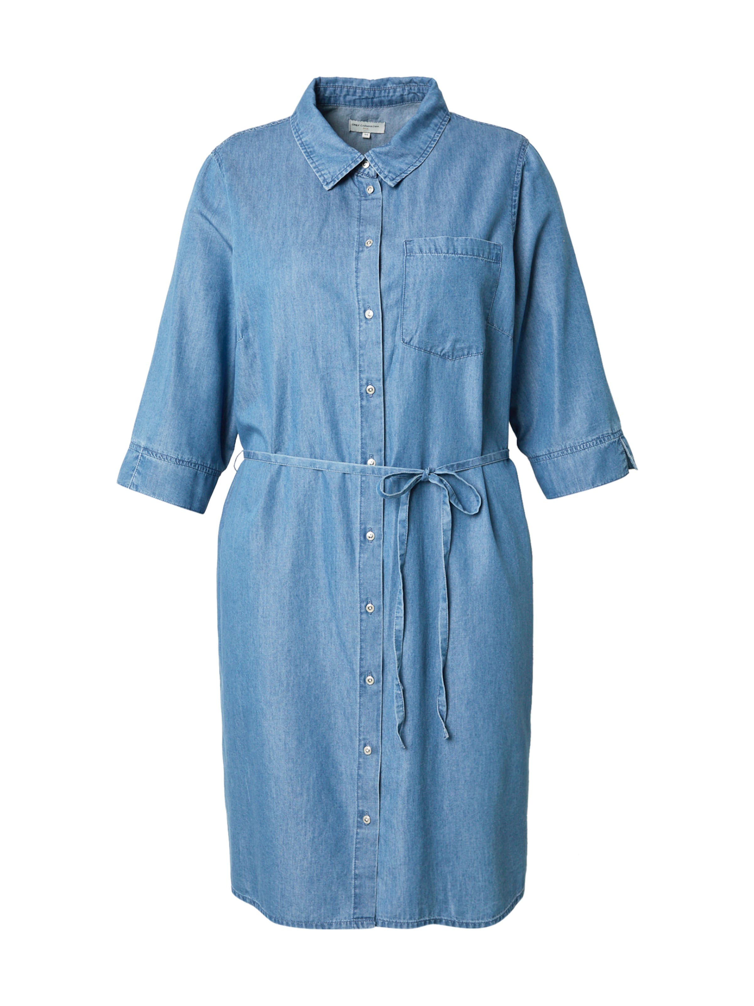 ONLY Carmakoma Skjortklänning 'CARBea' i blå: framsida