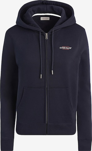 GUESS Sweatjacke in Blau: Vorderseite