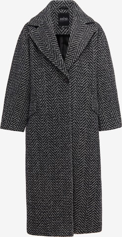usha BLACK LABEL - Abrigo de entretiempo en negro: frente