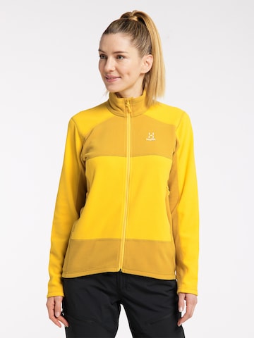 Haglöfs Athletic Fleece Jacket 'Buteo' in Yellow: front
