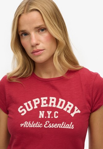 Superdry Shirt 'Athletic Essential' in Rood
