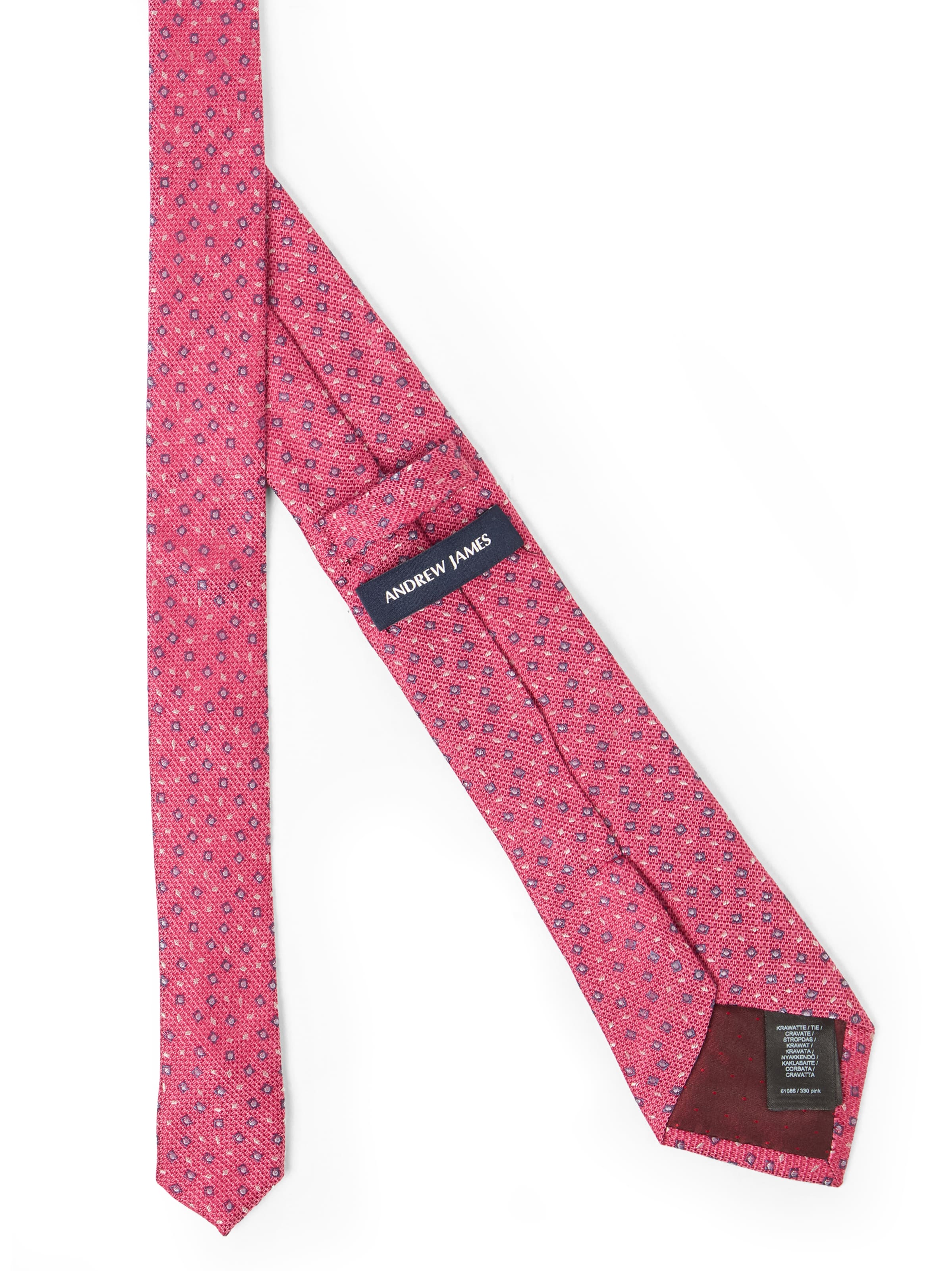 Andrew James Tie in Pink