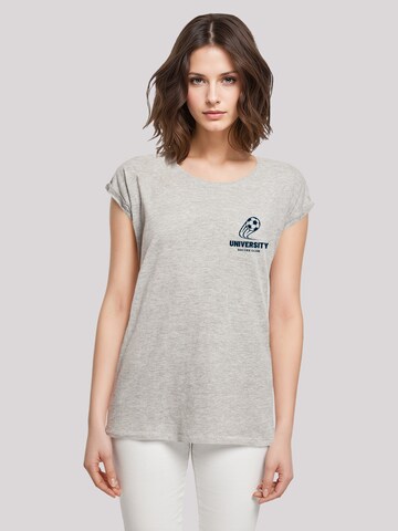 F4NT4STIC T-Shirt 'University Soccer Club Classic Minimalist' in Grau: Vorderseite
