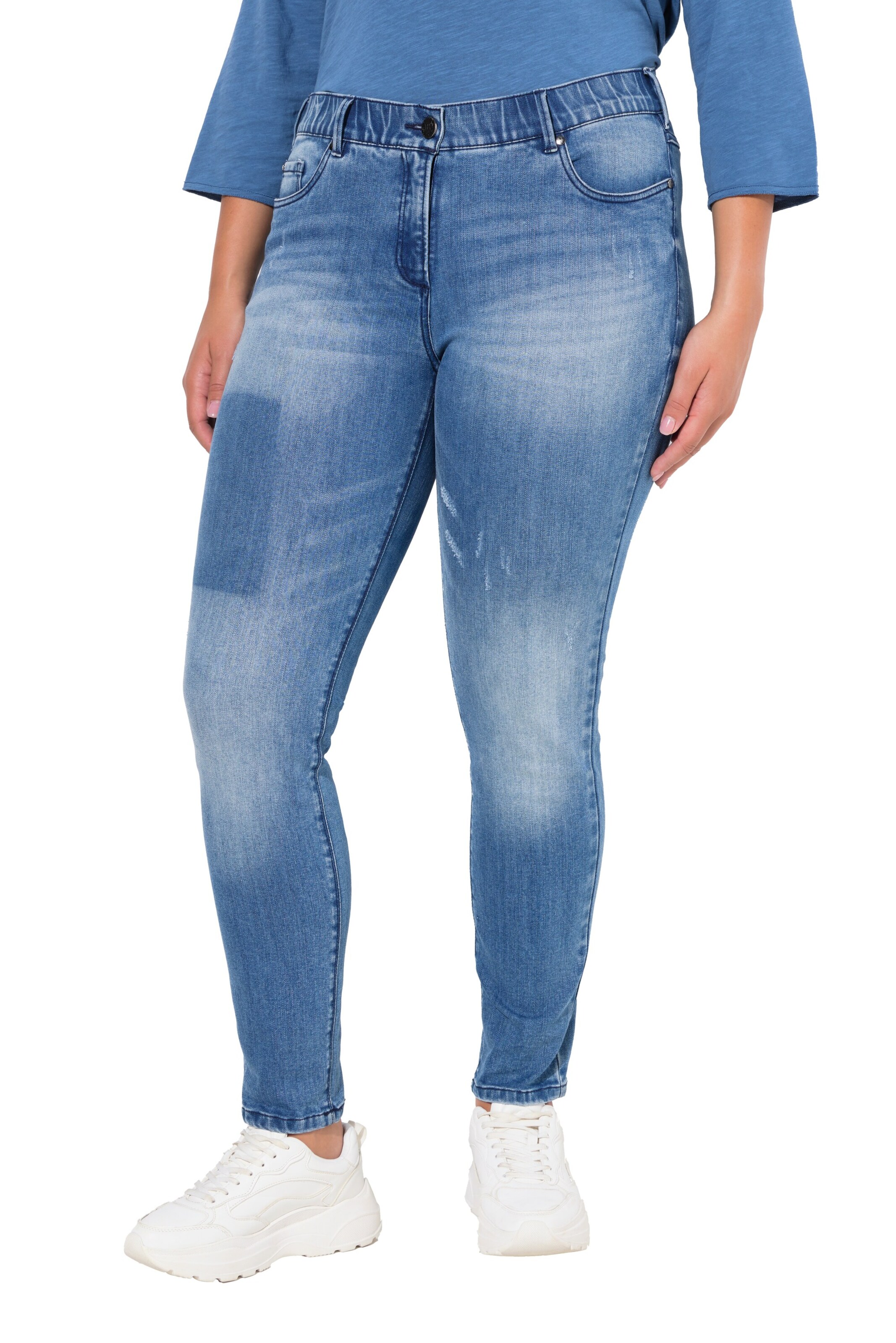 Ulla Popken Skinny Jeans in Blue: front
