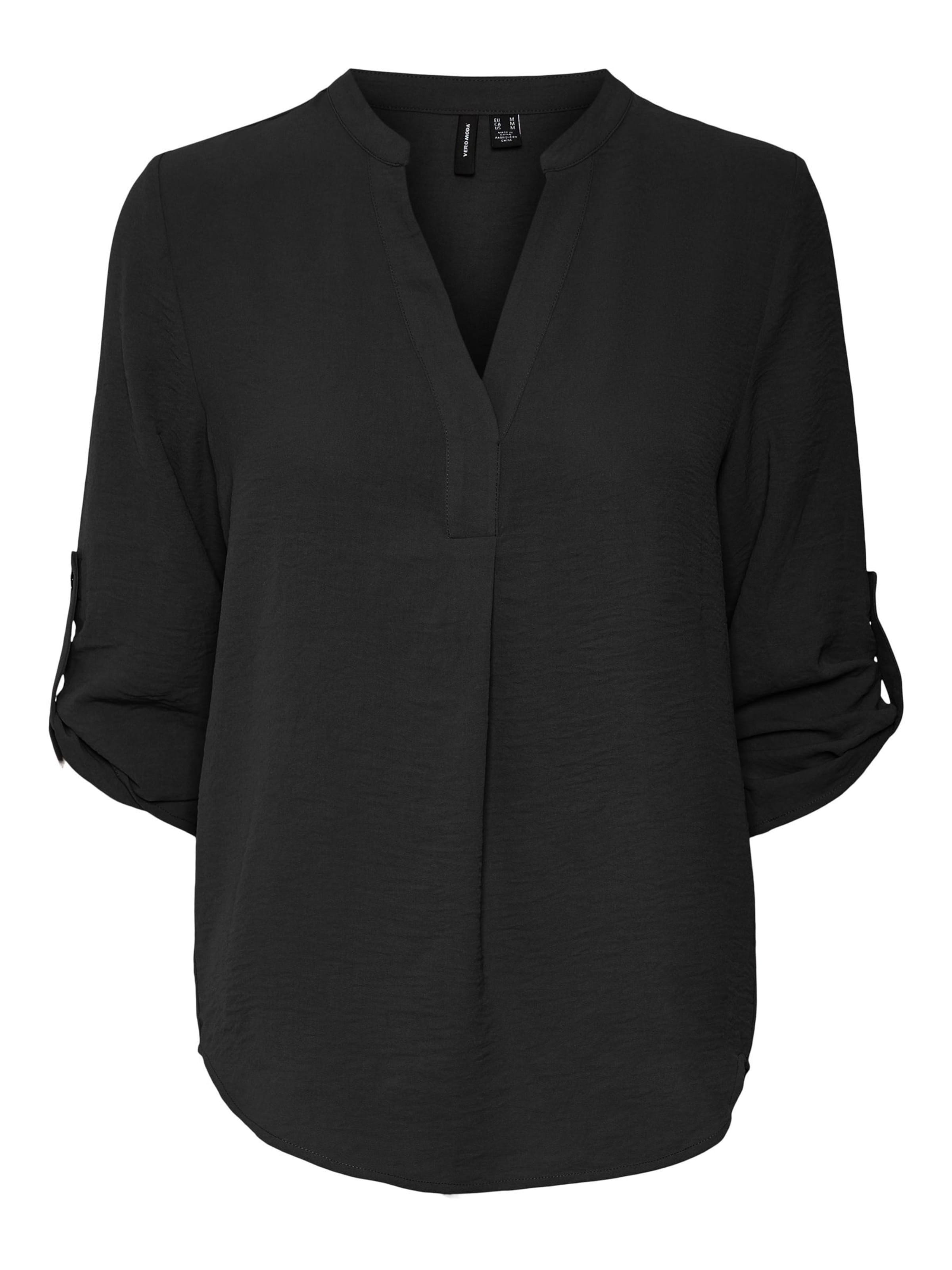 Vero Moda Curve Blouse in Zwart: voorkant