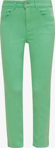 comma casual identity Slimfit Broek in Groen: voorkant