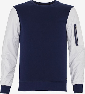 Sweat-shirt PLUS EIGHTEEN en bleu : devant