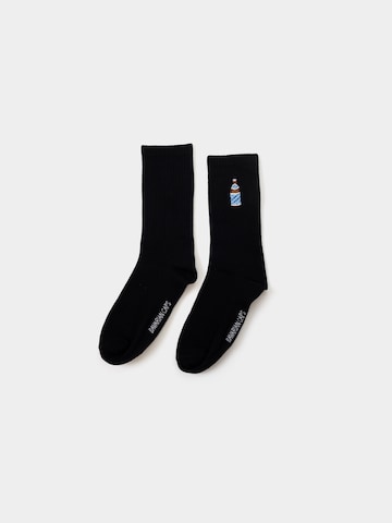 Bavarian Caps Athletic Socks 'Bayerisch Hell' in Black: front