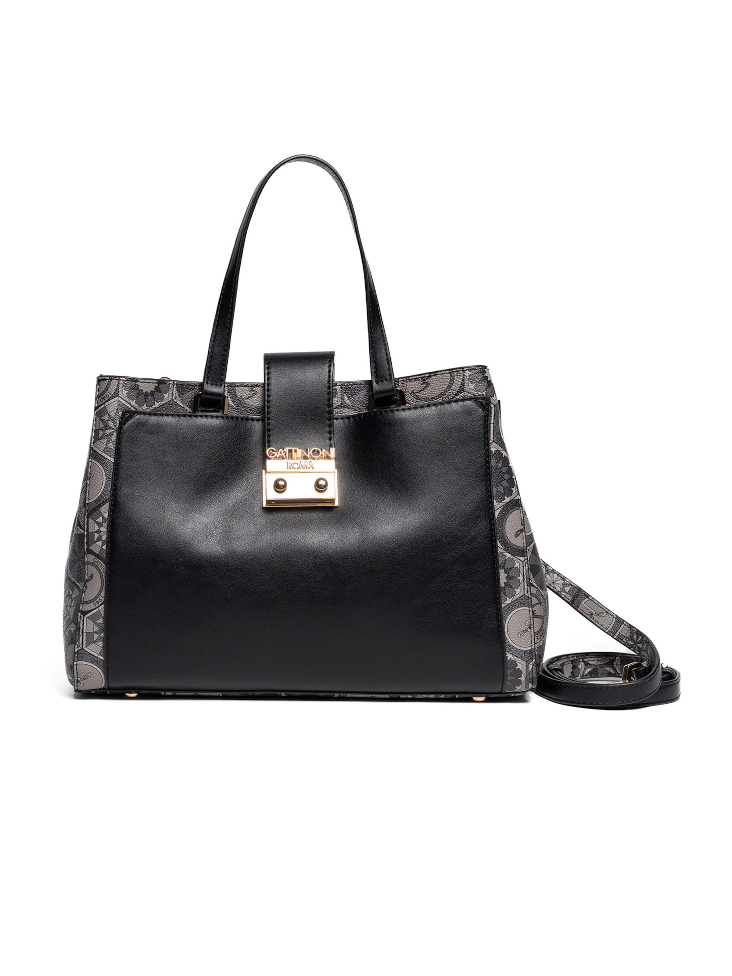Cabas Gattinoni en noir : devant