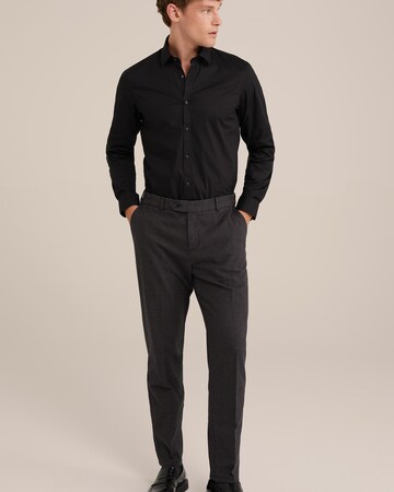 WE Fashion - Ajuste estrecho Camisa en negro