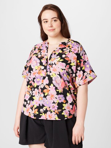 Vero Moda Curve Blouse 'Lucia' in Zwart: voorkant