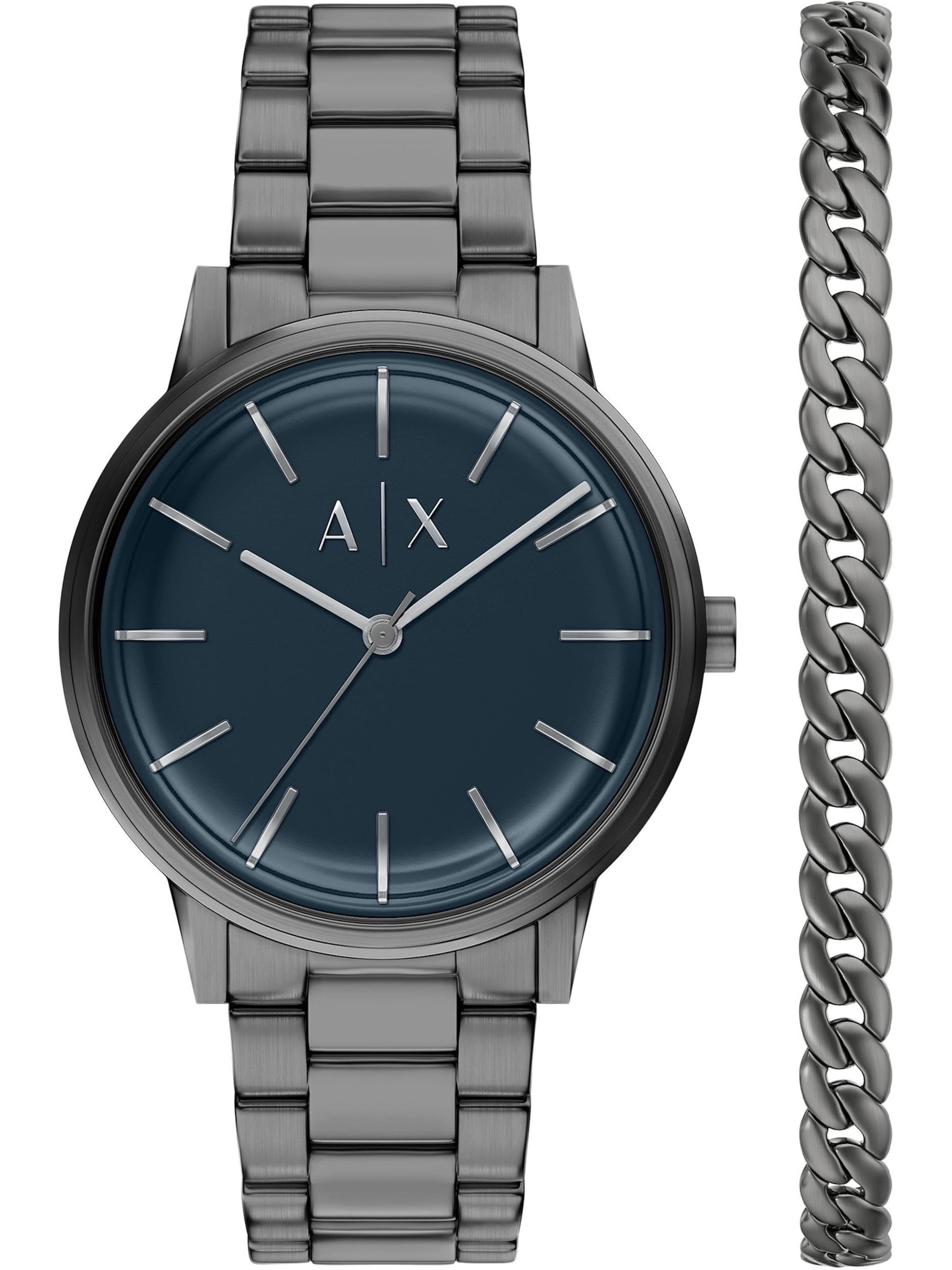 ARMANI EXCHANGE Schmuckset in Grau: Vorderseite