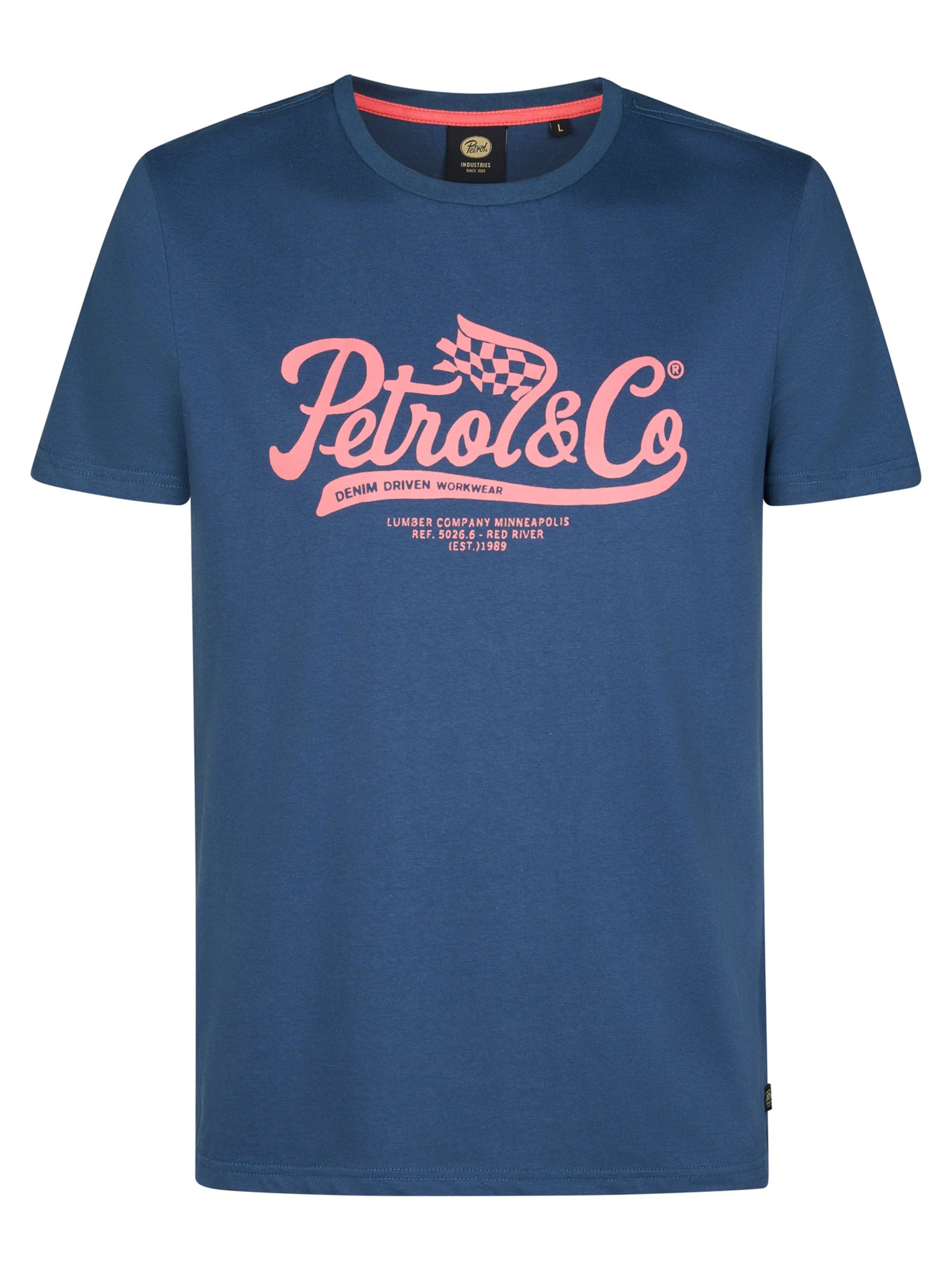 Petrol Industries - Camiseta en azul: frente