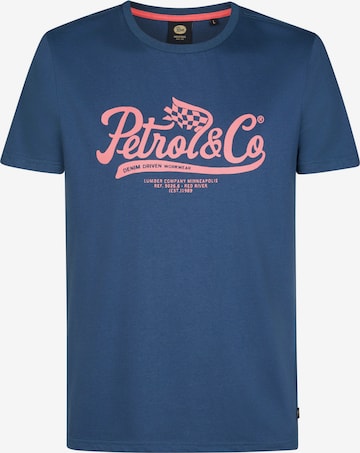 Petrol Industries - Camiseta en azul: frente