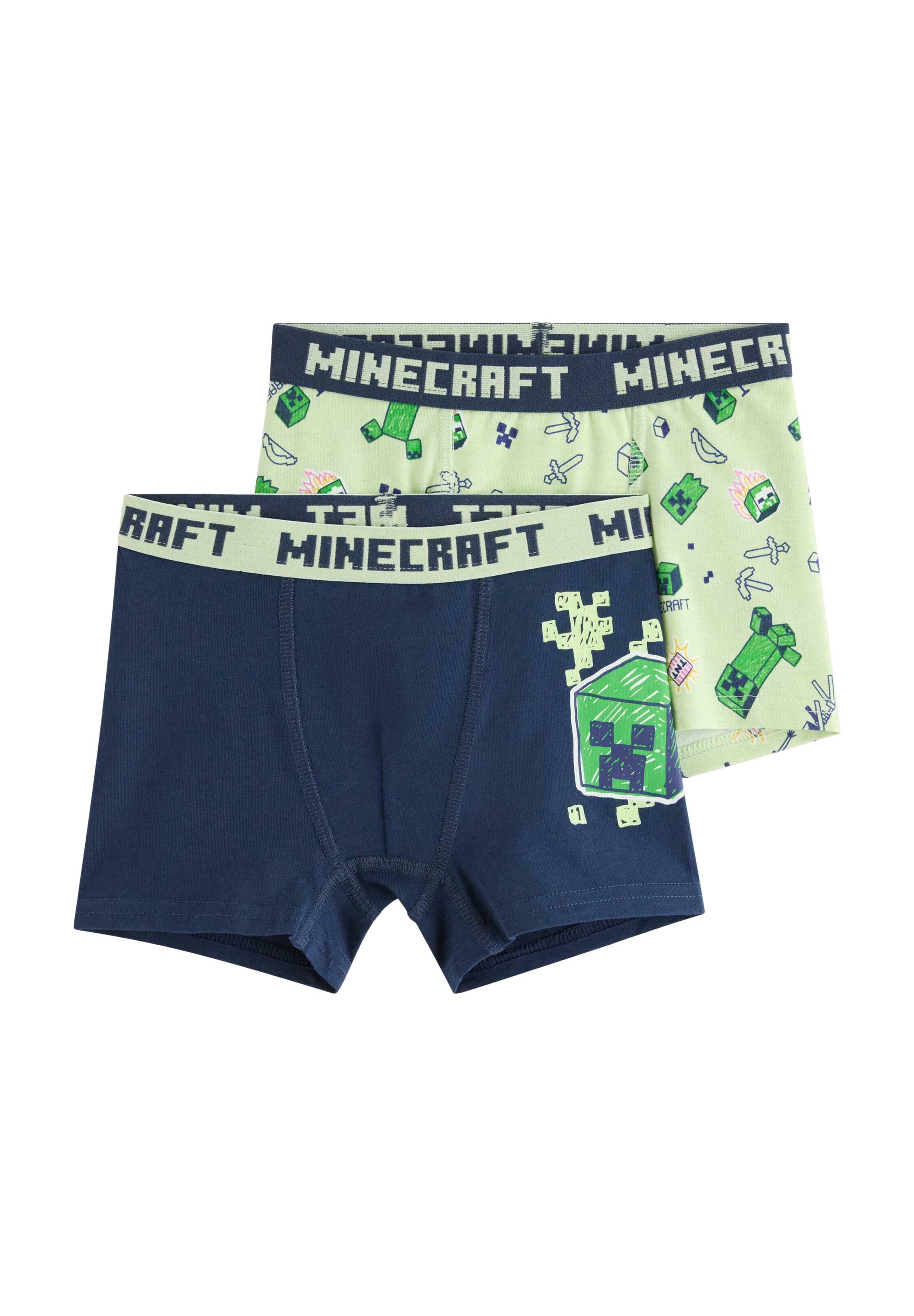 Lindex - Cueca 'Minecraft' em azul: frente