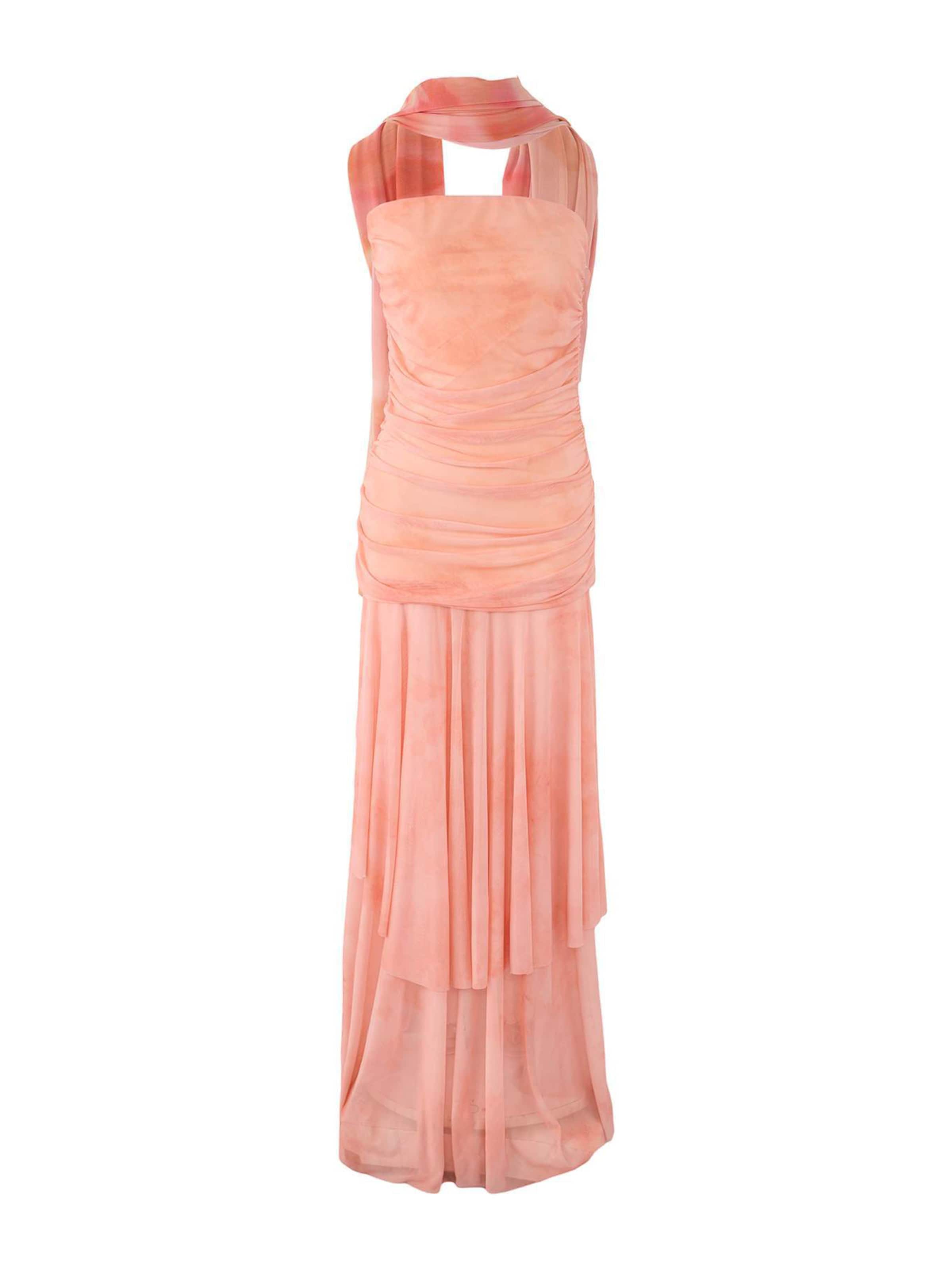 Trendyol Вечернее платье в Ярко-розовый: спереди