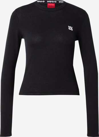 HUGO - Pullover 'Scallia' em preto: frente