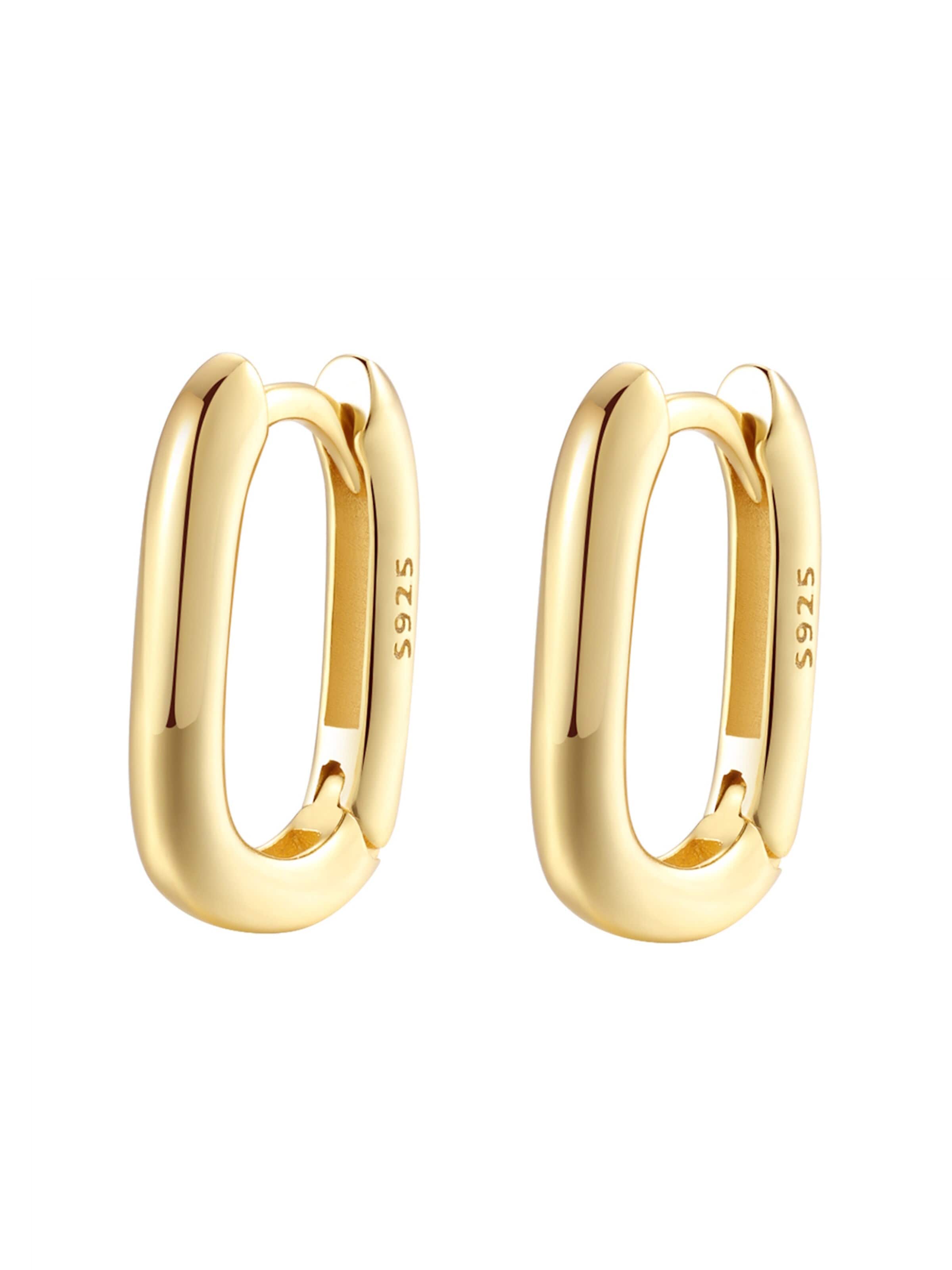 Hey Happiness - Pendientes 'Ellipse' en oro: frente