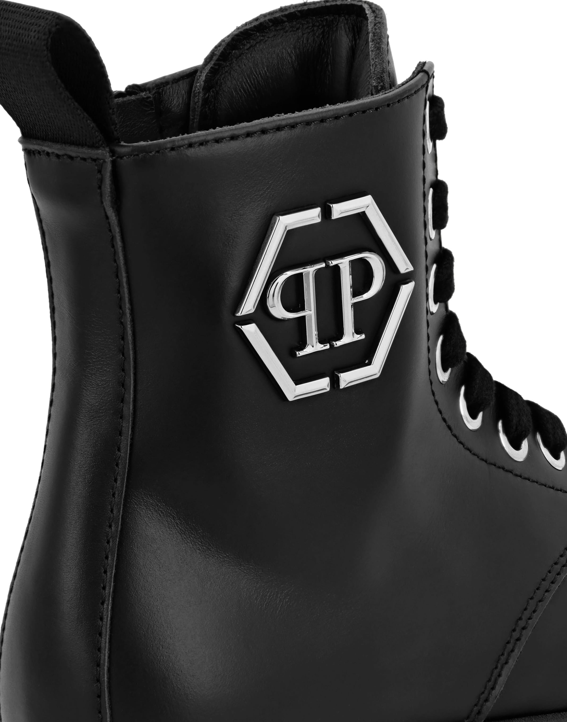 Philipp Plein - Bota 'Hexagon' em preto