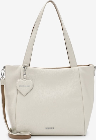 Cabas 'Enie' Emily & Noah en beige : devant