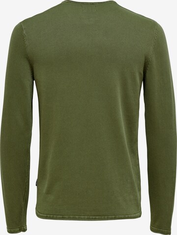 Only & Sons Regular Fit Pullover 'Garson' in Grün