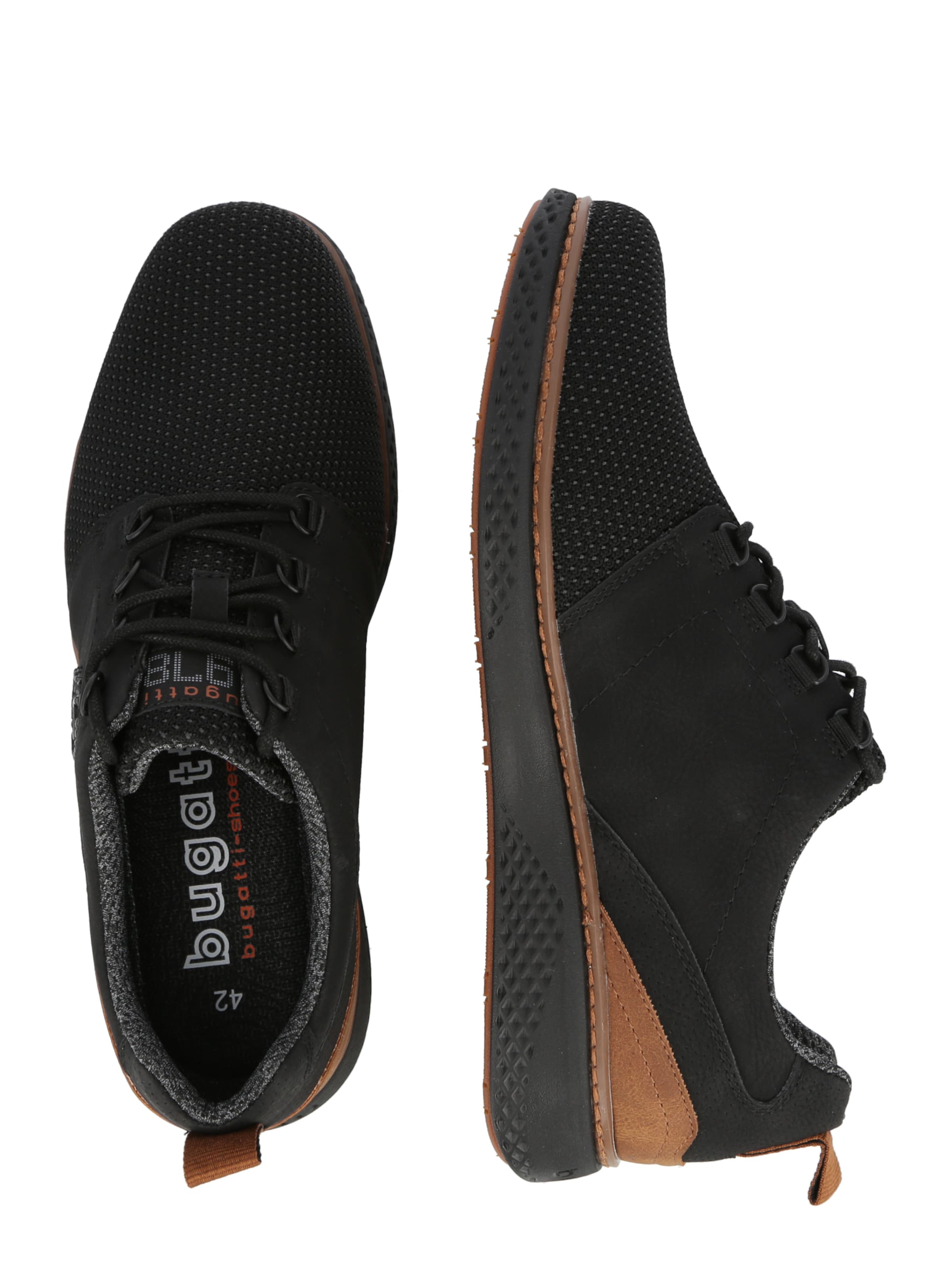 bugatti Athletic lace-up shoe 'Dexter' in Black