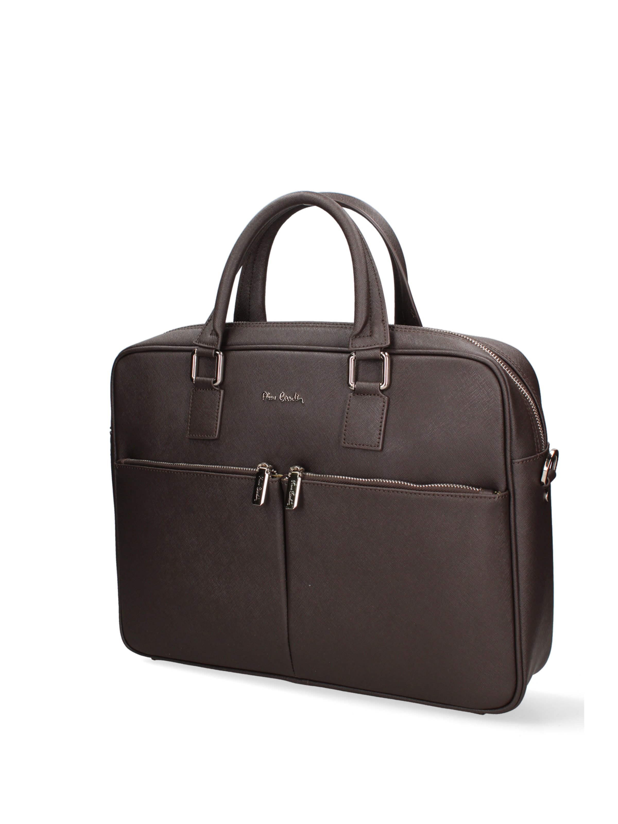 Valigetta ventiquattrore 'Borsa da Lavoro Pierre Cardin Vera Pelle con Zip' di PIERRE CARDIN in marrone