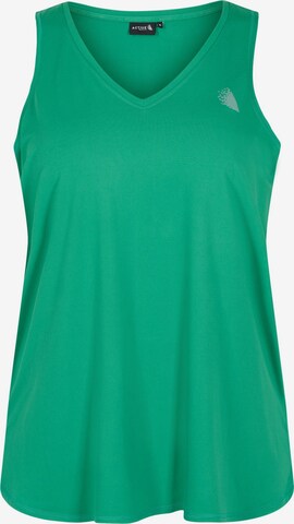 Active by Zizzi Sporttop in Groen: voorkant