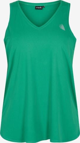 Top sportivo di Active by Zizzi in verde: frontale