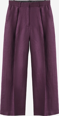 MANGO Pressveckad byxa 'Tempoli' i lila: framsida