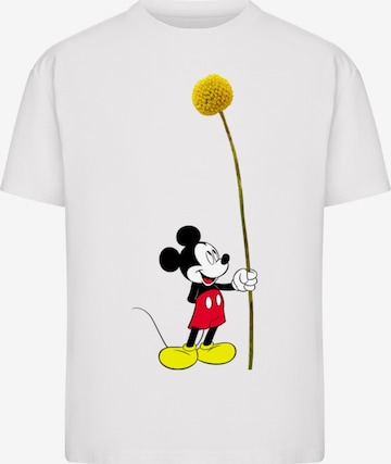 MerchcodeMajica 'Mickey Flower Tee' - bijela boja: prednji dio