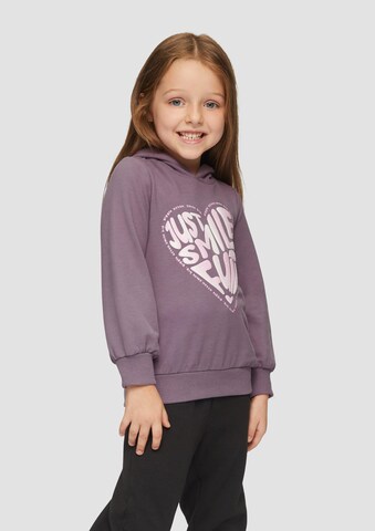 Sweat-shirt s.Oliver en violet : devant